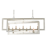 Middleton Linear Chandelier - Silver Leaf