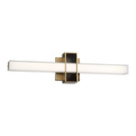 Major Bathroom Vanity Light - Aged Brass / Off White