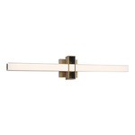 Major Bathroom Vanity Light - Aged Brass / Off White