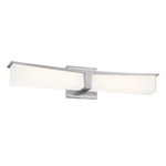 Plane Bathroom Vanity Light - Brushed Nickel / Off White