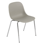 Fiber Side Chair A-Base - Chrome / Grey