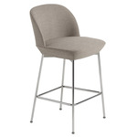 Oslo Bar Stool - Chrome / Taupe