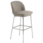 Oslo Bar Stool - Chrome / Taupe