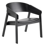 Cover Lounge Chair - Black Leather + Black