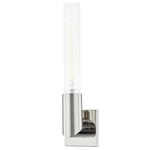 Asher Wall Sconce - Polished Nickel / Clear