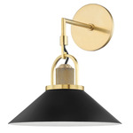 Syosset Wall Sconce - Aged Brass / Black