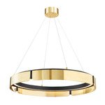 Tribeca Chandelier - Aged Brass / Black