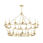 Allendale Two Tier Chandelier - Aged Brass