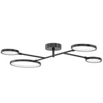 Saturn Semi Flush Ceiling Light - Old Bronze / Matte White