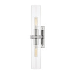 Briggs Wall Sconce - Polished Nickel / Clear