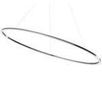 Ellisse Major Pendant - Polished Aluminum / Opal