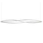 In the Wind Horizontal Pendant - Matte White / Opal