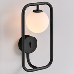 Sircle Wall Sconce - Black / Opal