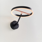 Sol Wall Sconce - Matte Black / Shiny Copper