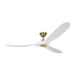 Maverick Indoor / Outdoor Ceiling Fan - Burnished Brass / Matte White