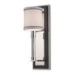 Collins Wall Sconce - Open Box - Polished Nickel / White / Black Trim