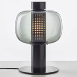 Bonbori Table Lamp - Black / Transparent Smoke Grey