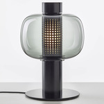 Bonbori Table Lamp - Black / Transparent Smoke Grey