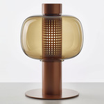 Bonbori Table Lamp - Metallic Copper / Transparent Smoke Brown