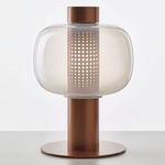 Bonbori Table Lamp - Metallic Copper / Transparent Opaline