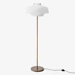 Copenhagen Floor Lamp - Bronzed Brass / Opal