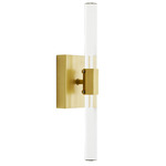 Frazier Wall Sconce - Antique Brass / Clear