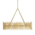 Prescott Oval Chandelier - Gold Leaf