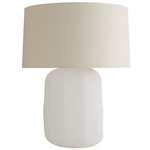 Frio Table Lamp - White / Beige Linen