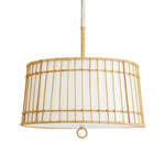 Sea Island Pendant - Polished Nickel / Rattan