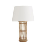 Panama Table Lamp - Natural / Off White Linen