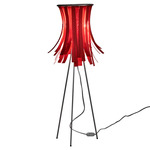 Bety Eco Table Lamp - Stainless Steel / Red