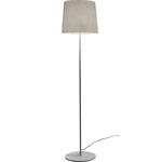 Virginia Floor Lamp - Stainless Steel / White