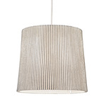 Virginia Pendant - Polished Nickel / White