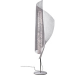 Clara Floor Lamp - Stainless Steel / White