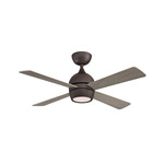 Kwad Ceiling Fan with Light - Matte Greige / Weathered Wood