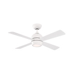 Kwad Ceiling Fan with Light - Matte White / Matte White