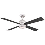 Kwad Ceiling Fan with Light - Brushed Nickel / Brushed Nickel / Black
