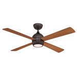 Kwad Ceiling Fan with Light - Dark Bronze / Cherry / Walnut