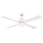 Kwad Ceiling Fan with Light - Matte White / Matte White