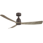 Kute Smart Ceiling Fan - Matte Greige / Weathered Wood