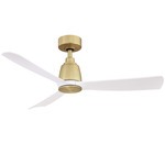 Kute Smart Ceiling Fan - Brushed Satin Brass / Matte White