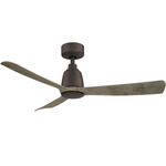 Kute Smart Ceiling Fan - Matte Greige / Weathered Wood