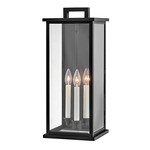 Weymouth Outdoor Wall Sconce - Black / Clear Beveled