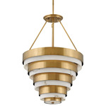 Echelon Chandelier - Heritage Brass / Alabaster