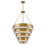 Echelon Chandelier - Heritage Brass / Alabaster