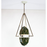 Nucleus Chandelier - Aged Brass / Emerald