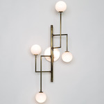 Halo Wall Sconce - Aged Brass / White