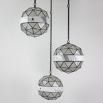 Array Chandelier - Blackened Brass / Slate