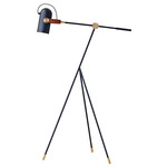 Carronade Adjustable Floor Lamp - Walnut / Black