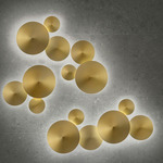 Faya Trio Wall Sconce - Brushed Gold